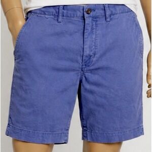 Polo Ralph Lauren Mens Navy Blue Stretch Classic Fit Chino Shorts Size 35